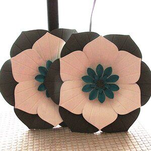 Painted metal flowers